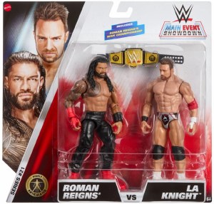 WWE Main Event Showdown S21 Roman Reigns vs LA Knight Action Figure 2 Pack