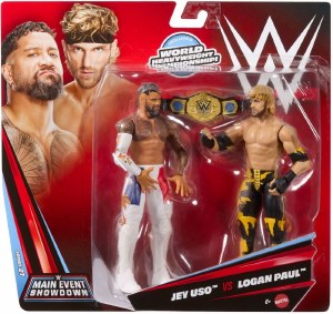 WWE Main Event Showdown S27 Jey Uso vs Logan Paul Action Figure 2 Pack