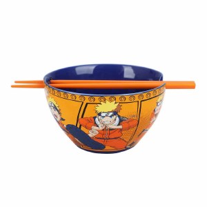 Naruto Action 20 oz. Ceramic Ramen Bowl with Chopsticks
