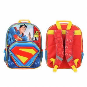 Superman Hero &amp; Logo 14" Backpack for Toddler Boys