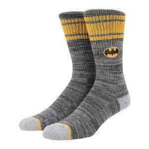 Batman Logo Mens Black Athletic Crew Socks