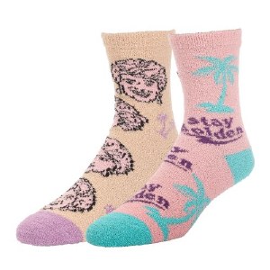 Golden Girls Stay Golden Womens Chenille Cozy Crew Socks 2 Pack