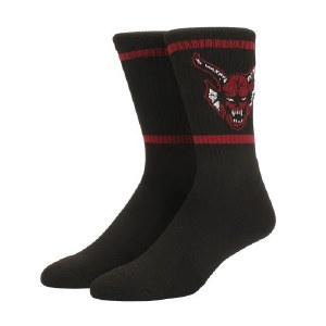 Stranger Things Hellfire Club Stripes Mens Athletic Crew Socks