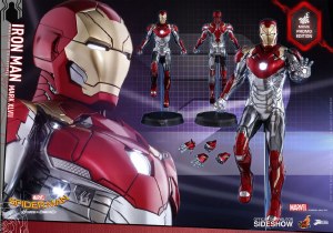 Hot Toys Spider-Man Homecoming Iron Man Mark XLVII 1/6 Scale Sideshow Exclusive Power Pose Figurine