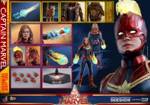Hot Toys Captain Marvel Movie Capt Marvel Deluxe 1/6 Scale Action Figure