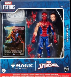 Marvel Legends Magic the Gathering x Spider-Man Spider-Man Battle Damaged Action Figure w/Card