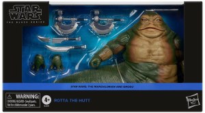 Star Wars Black The Mandalorian and Grogu Rotta the Hutt Action Figure