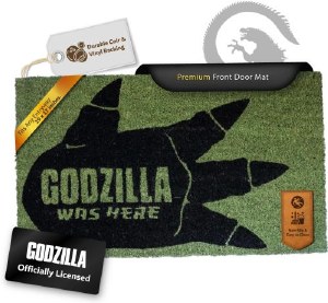 Godzilla Was Here Footprint Doormat