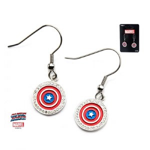 Captain America Shield Dangle Earring