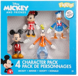 Disney Mickey and Friends Flexfigs Bendable Figure 4 Pack
