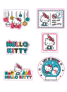 Hello Kitty 2018 Holiday Die-Cut Sticker Set