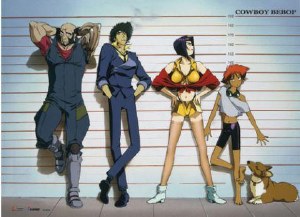 Cowboy Bebop Team Line Up Wall Scroll