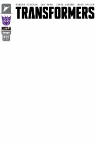 Transformers #25 Blank Sketch Decepticon Variant