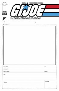 GI Joe A Real American Hero #325 Blank Sketch File Card Variant