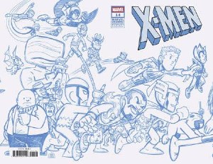 X-Men #14 50 Copy Giarrusso Blue Line Sketch Variant