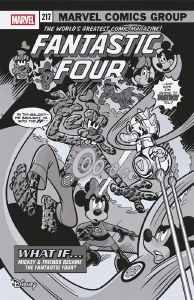 Fantastic Four #5 100 Copy Disney What If BW Variant