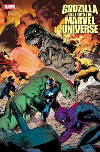 Godzilla Destroys the Marvel Universe #5 Pagulayan Variant