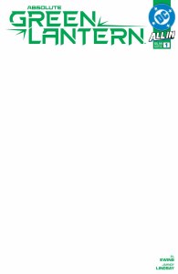 Absolute Green Lantern #1 Blank Sketch Variant