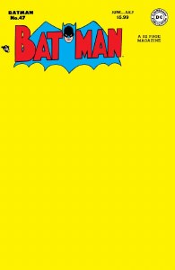 Batman #47 Facsimile Blank Sketch Variant