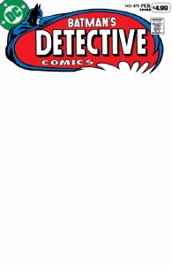 Detective Comics #475 Facsimile Edition Cvr B Blank Card Stock Variant