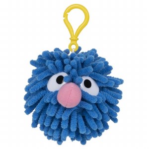Sesame Street Grover Fuzzy Pom Plush Clip