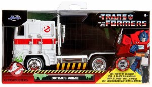 Transformers x Ghostbusters Optimus Prime x Ecto-1 1/32 Scale Die-Cast Vehicle