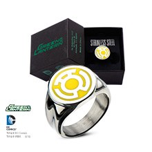 Green Lantern Fear Symbol Ring Size 8