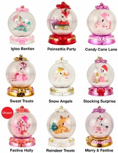Snow Globe Ornaments Unicorno Holiday Sparkle Blind Box Figurine