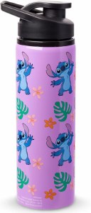 Disney Lilo &amp; Stitch Stitch Tropical Pattern 25 Oz Water Bottle