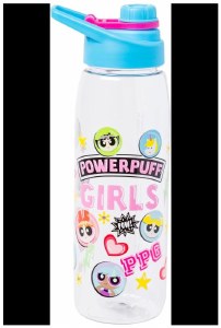 Powerpuff Girls Water Bottle with Screw Lid 28 Ounces