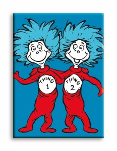 Seuss Thing 1 and Thing 2 Magnet