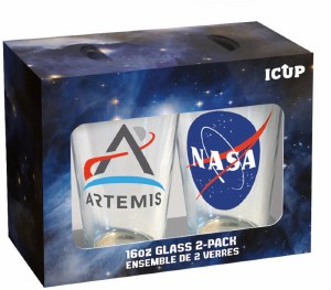 NASA 16 Oz Pint Glass 2 Pack