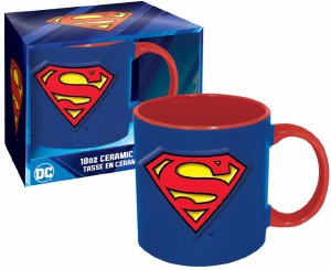Superman Embossed Logo 18 Oz Ceramic Mug