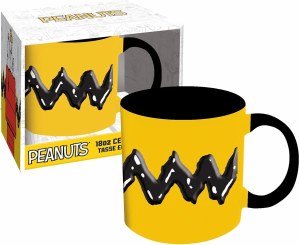 Peanuts Charlie Brown Stripe Embossed 18oz Ceramic Mug