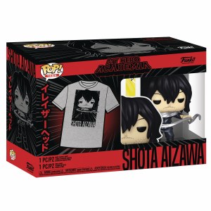 POP &amp; Tee My Hero Academia Shota Aizawa Vinyl Figure and Tee Shirt Size M