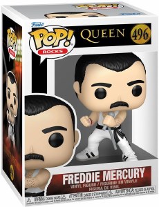POP Rocks Queen Freddie Mercury in White Singlet Vinyl Figure