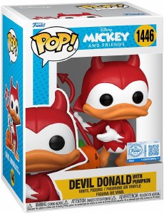 POP Disney Mickey and Friends Devil Donald w/Pumpkin EE Exclusive Vinyl Figure