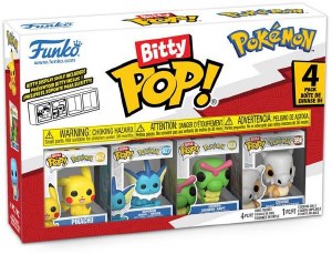 Bitty POP Pokemon 4 Pack Pikachu/Vaporeon/Caterpie/Cubone Vinyl Figures