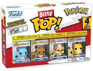 Bitty POP Pokemon 4 Pack Squirtle/Eevee/Growlithe/Psyduck Vinyl Figures