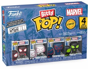 Bitty POP Spider-Man Miles Morales/Ghost-Spider/Spider-Man 2099/RANDOM Vinyl Figurine 4Pk
