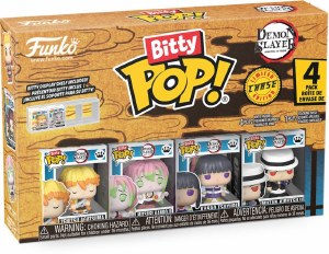 Bitty POP Demon Slayer Zenitsu 4 Pack Vinyl Figure Set