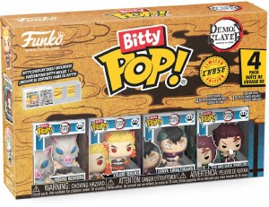 Bitty POP Demon Slayer Inosuke 4 Pack Vinyl Figure Set