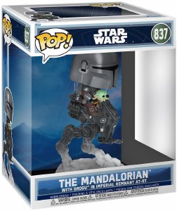 POP Star Wars The Mandalorian and Grogu Mandalorian and Grogu in Imperial Remnant AT-RT Rides Vinyl Figure