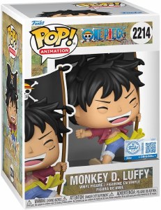 POP Animation One Piece Monkey D Luffy w/Flag EE Exclusive Vinyl Figure