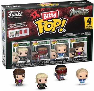 Bitty POP Avengers Doomsday Yelena/Captain America/Johnny Storm/Gambit Vinyl Figure 4 Pack