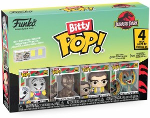 Bitty POP Jurassic Park Mr DNA/Dilophosaurus/Dennis Nedry/Dilophosaurus Vinyl Figurine 4Pk