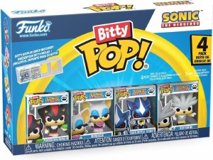 Bitty POP Sonic the Hedgehog Shadow w/Emerald/Rouge/Neo Metal Sonic/Silver Vinyl Figure 4 Pack
