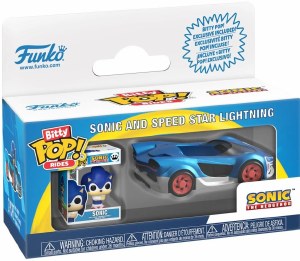 Bitty POP Sonic the Hedgehog Sonic w/Speed Star Lightning Rides Vinyl Figure Set