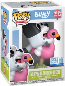POP Animation Bluey Muffin Flamingo Queen EE Exclusive Vinyl Figure