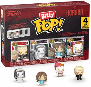 Bitty POP WB Horror Lost Boys David/La Llorona/Exorcist Regan/It Pennywise Vinyl Figure 4 Pack